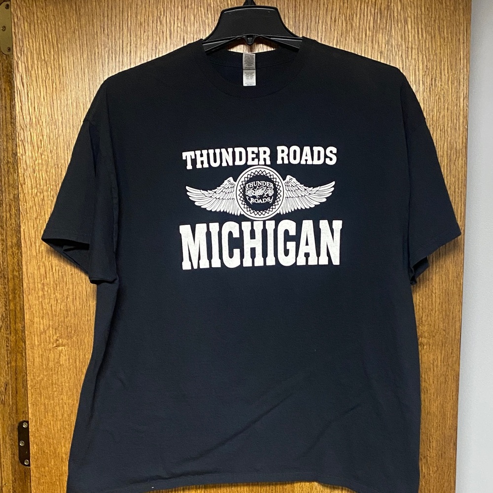 Men’s short sleeve t-shirt. Michigan Thunder Roads 2XL